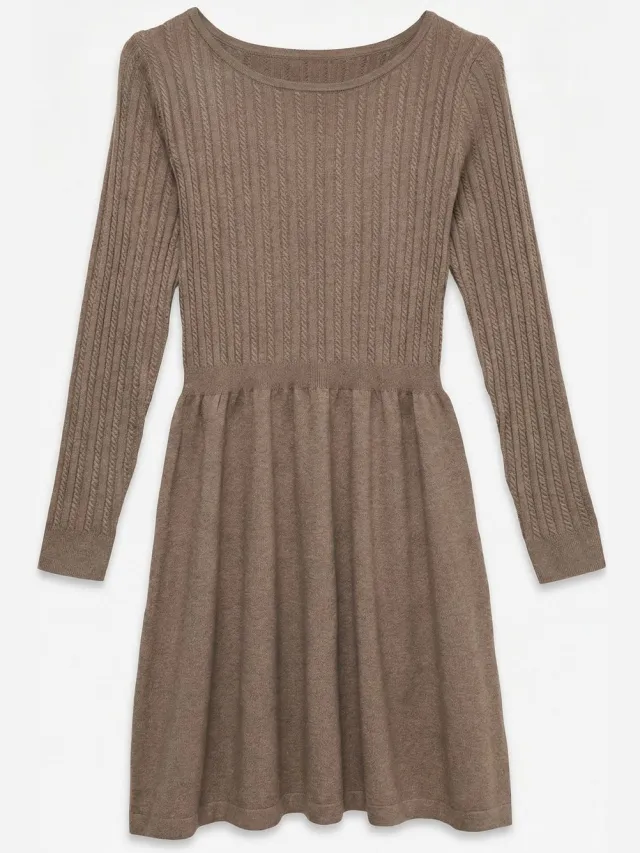 Vero Moda Gebreide jurk AWASHLIE Korte jurk Fossil 1