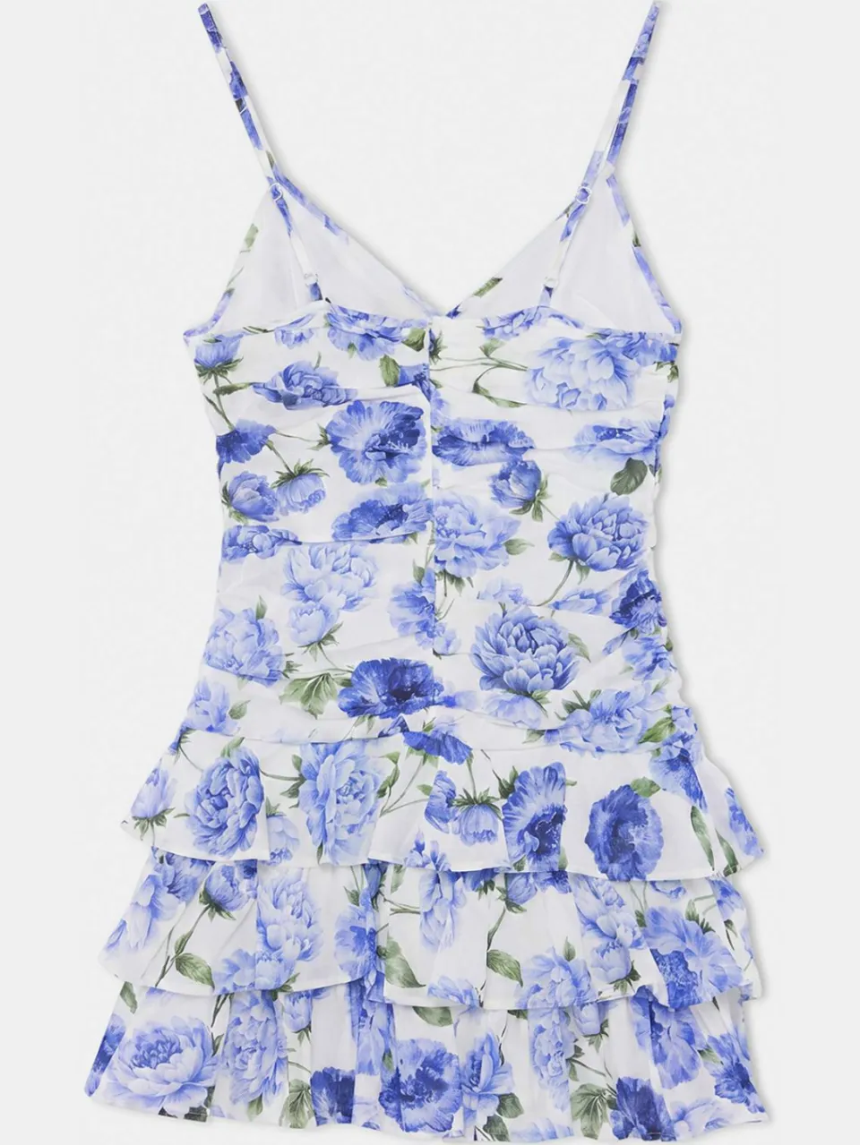 Trendyol TRENDYOLMİLLA Dames Blauw Bloemen Kort / Mini Mouwloos Casual Skater Jurken, foto 2