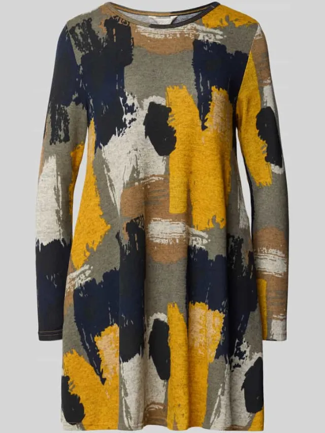 Apricot Mini-jurk met ronde hals marineblauw, foto 2
