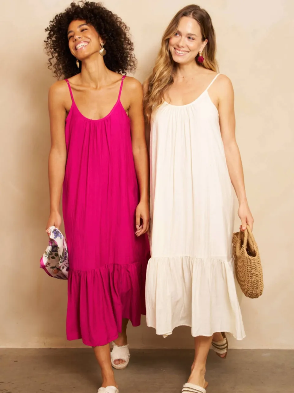 Lofty Manner maxi jurk fuchsia, foto 4
