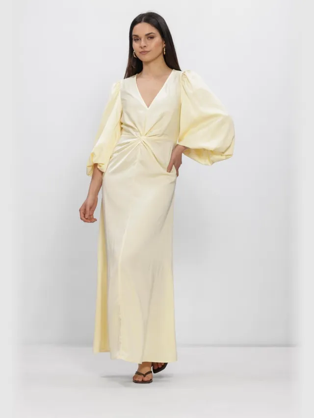 Y.A.S. YAS Dames Jurken Yasthea Ls Long Dress - Creme