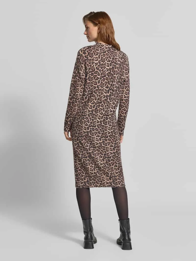 Christian Berg Woman Tricotjurk met wol en ronde hals camel, foto 4