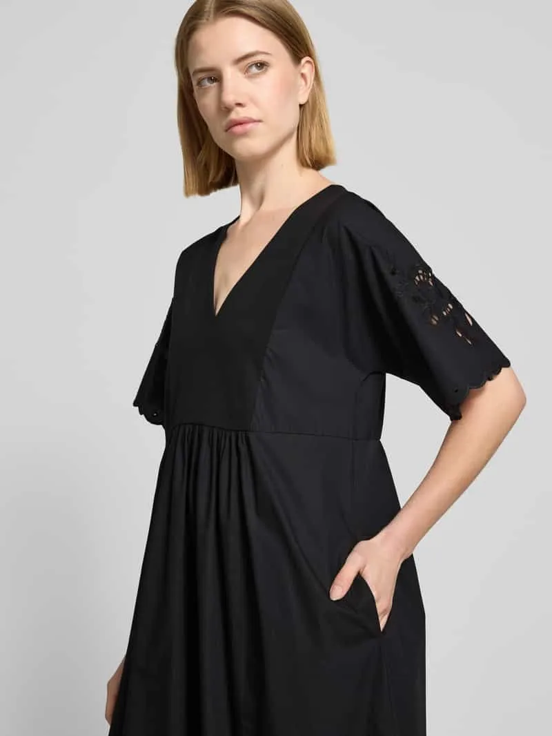 Max Mara Vloeiende vrijetijdsjurk van puur katoen model 'TARTUFO' zwart, foto 3