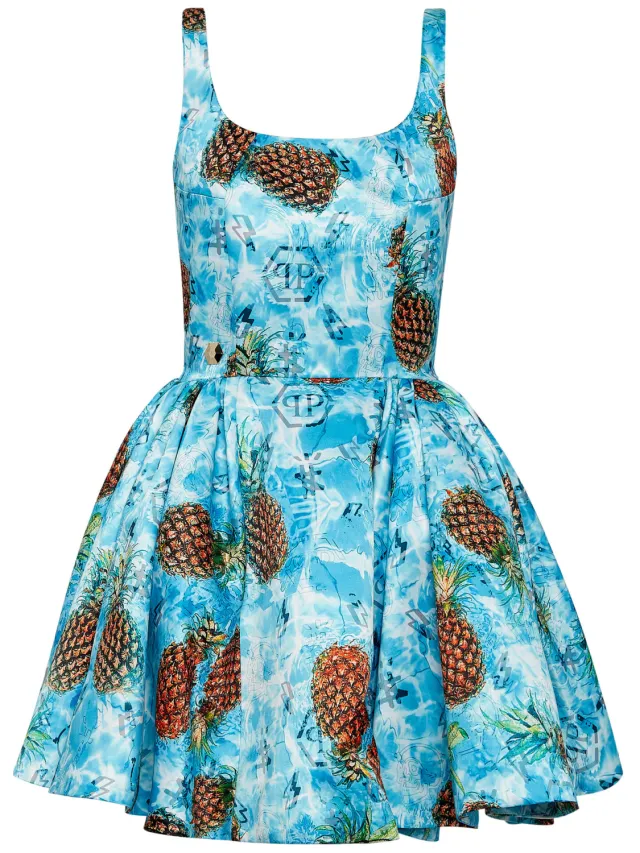 Philipp Plein Korte Jurk Pineapple Skies veelkleurig, foto 2