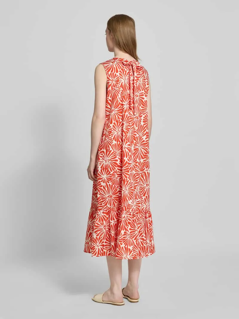 Smith and Soul Midi-jurk met ronde hals rood, foto 3