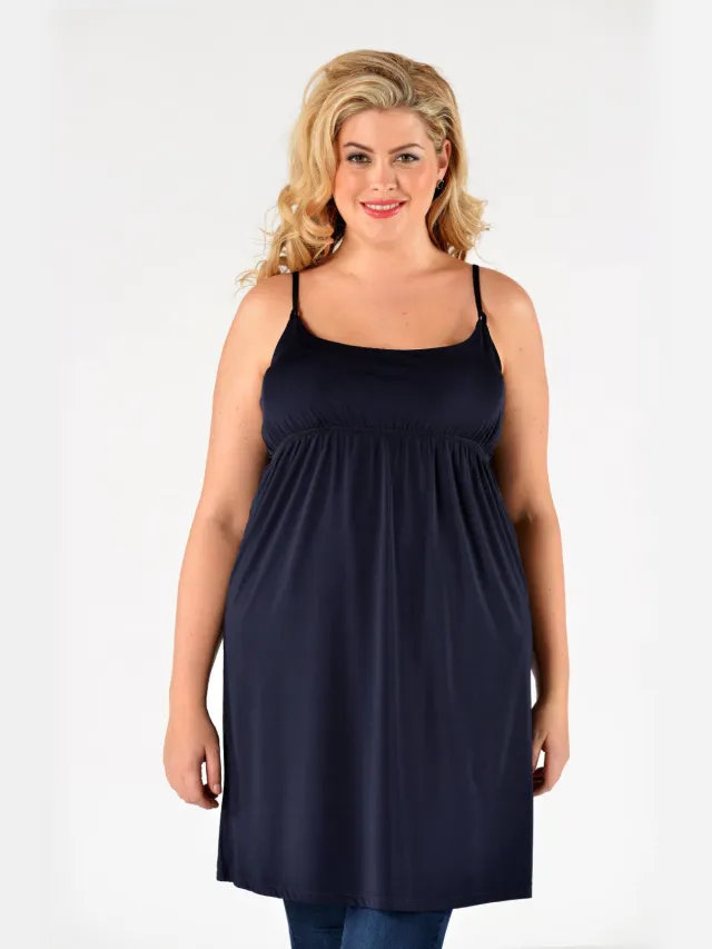 Yoek Onderjurk elastische taille | Blauw