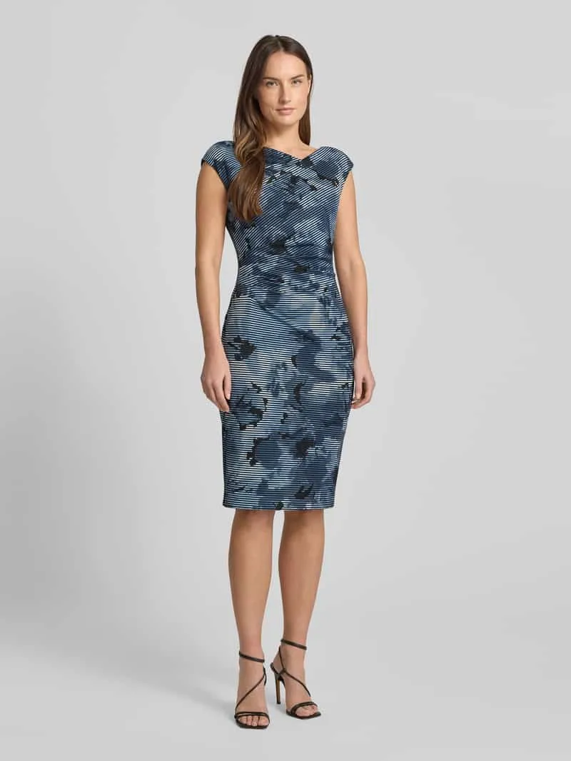 Swing Jurk met kapmouwen Donkerblauw
