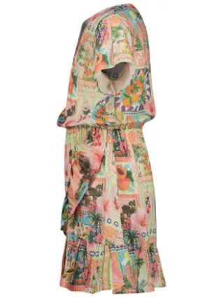 Vingino midi jurk met all-over print groen/multicolor, foto 3