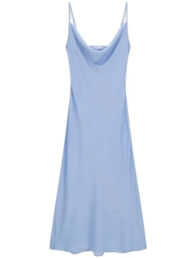Guess New Akilina Jurk Blauw M Vrouw Light Tone Indigo