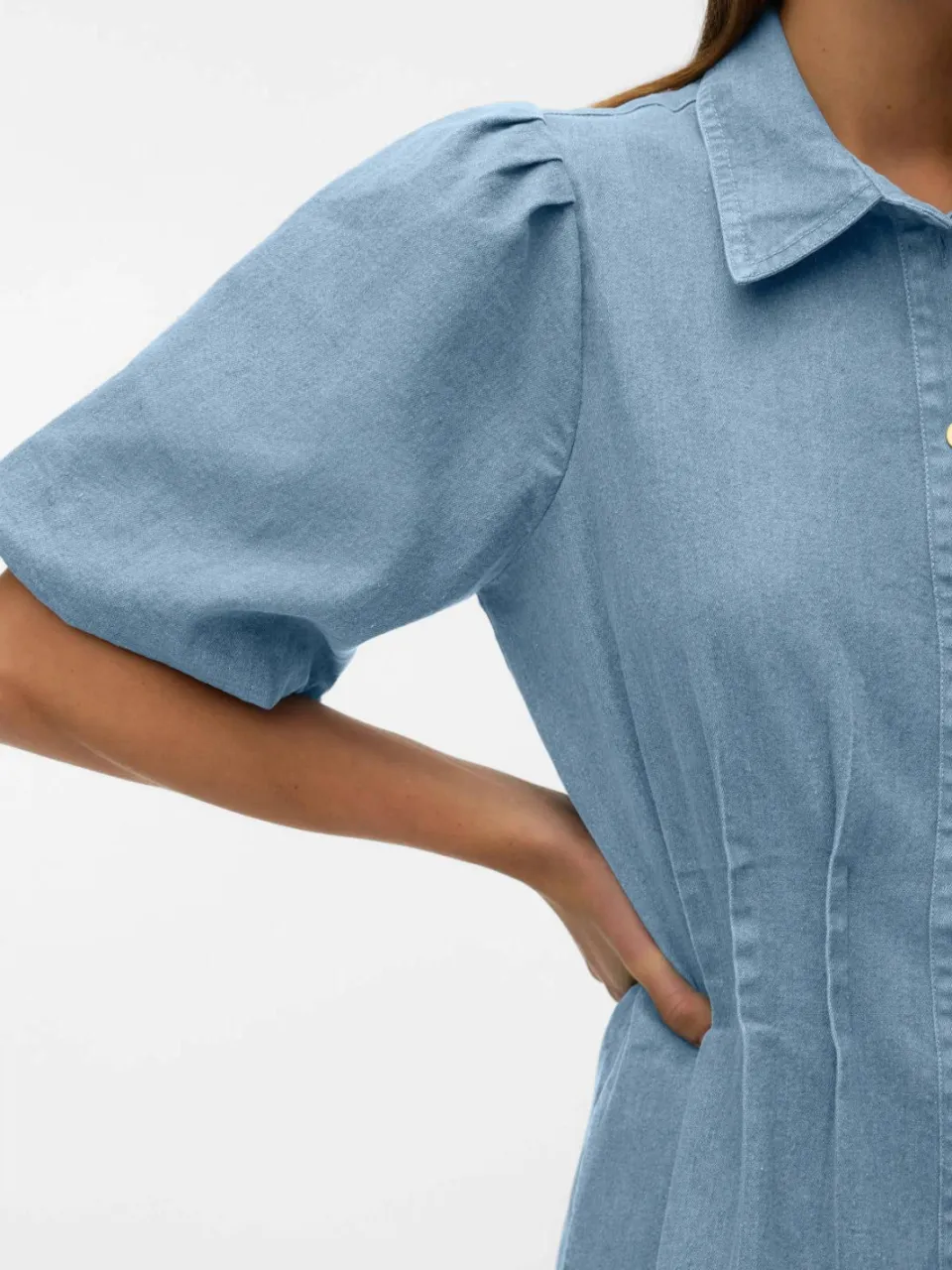 Vero Moda denim A-lijn jurk medium blue, foto 5