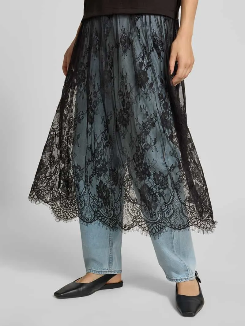Only Vloeiende vrijetijdsjurk met kant model 'TAHLIA' zwart, foto 4
