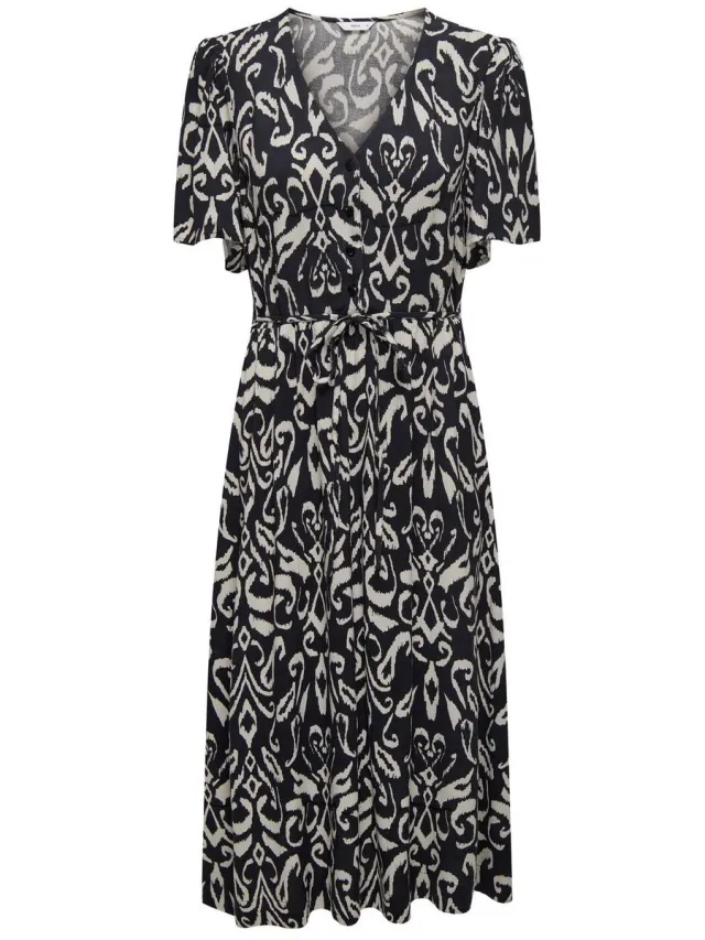 Only ONLHALIA LIFE S/S MIDI DRESS WVN NOOS Dames Jurk - Night Sky Malene Graphic