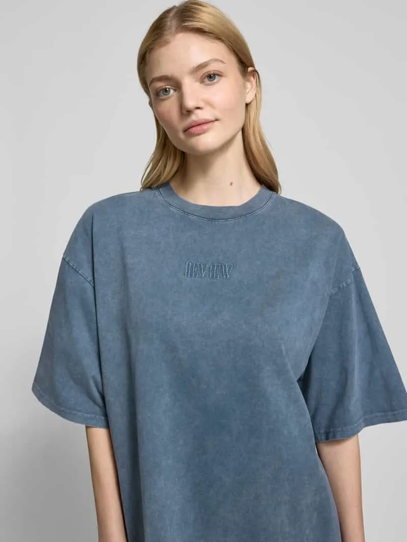 REVIEW Knielange T-shirtjurk met ronde hals antraciet, foto 5