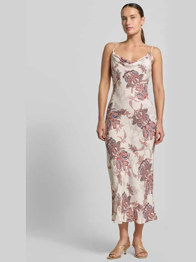 Guess Midi-jurk van lyocellmix met viscose, model 'Lina' Ecru