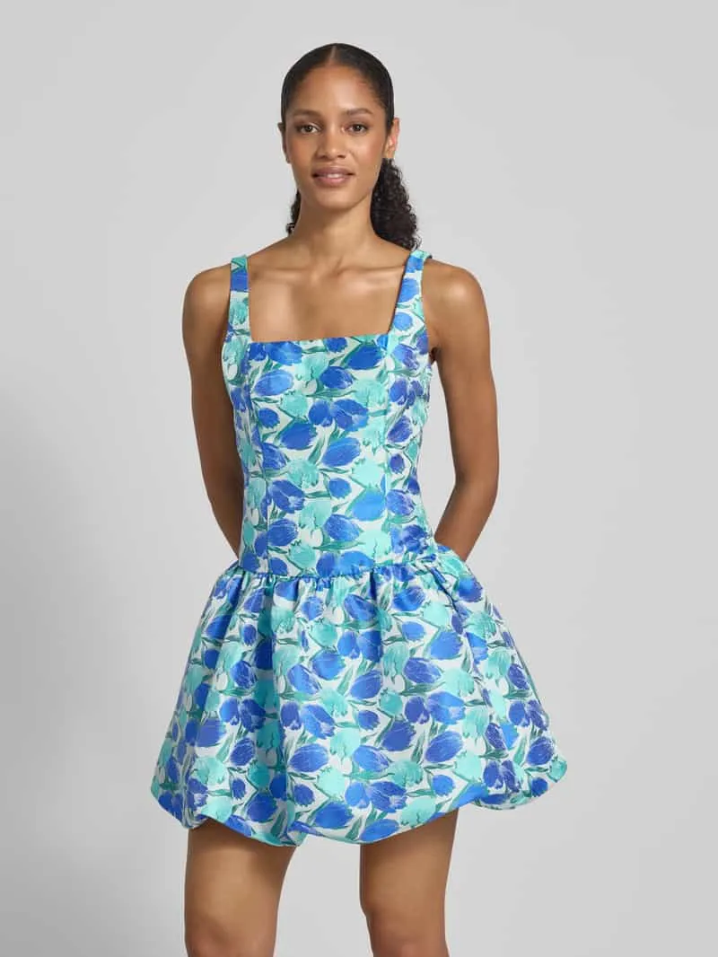 Adrianna Papell Cocktailjurk met vierkante hals blauw, foto 4