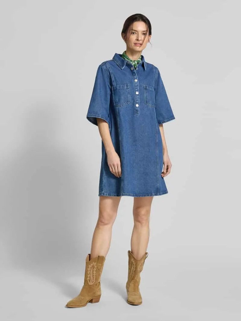 Lollys Laundry Denimjurk met borstzakken model 'Mola', foto 3
