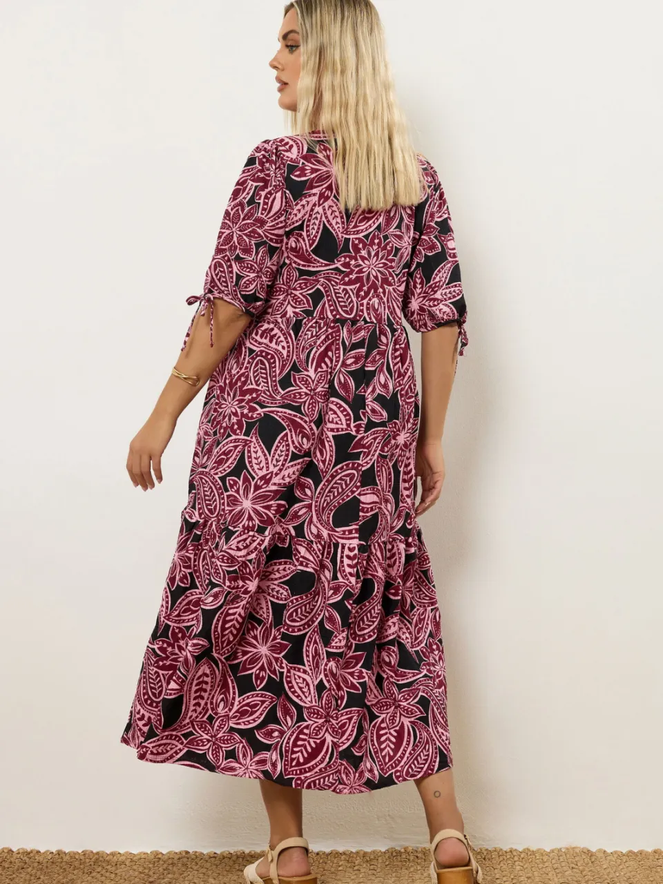 Yours Roze Maxijurk Met Paisley Strikdetail-52, foto 5