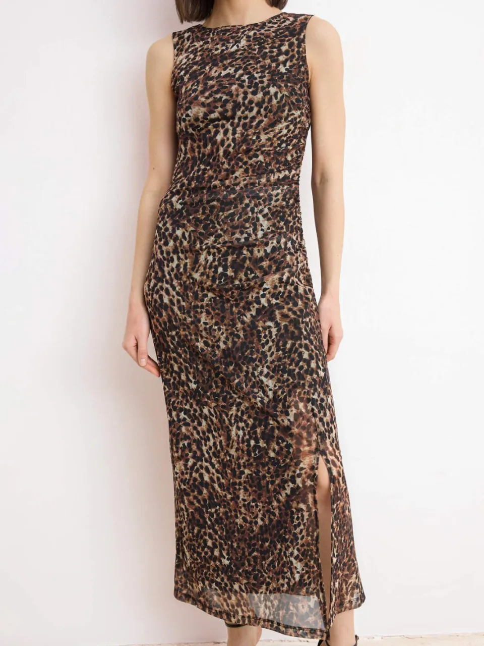 Trendyol TRENDYOLMİLLA Dames Meerkleurig Dierenprint Maxi Mouwloos Bodycon Jurken veelkleurig, foto 2