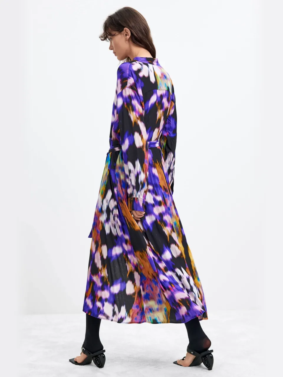 Desigual blousejurk met ceintuur en print - meerkleurig multi, foto 3