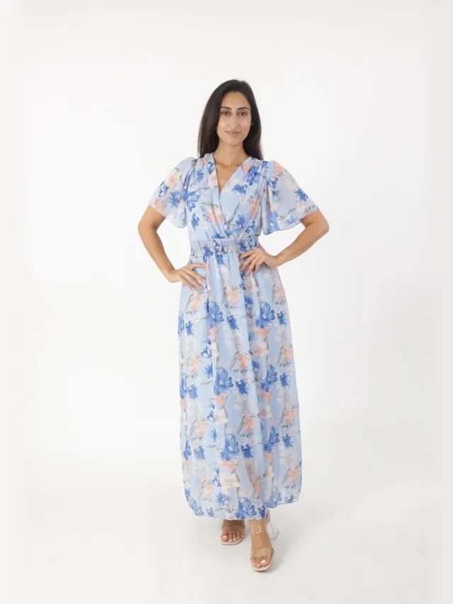 Elara Maxikleid Hellblau