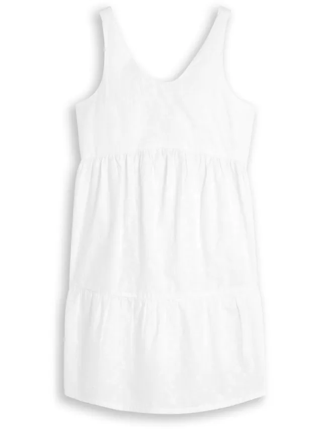 Tom Tailor Minijurk met broderie - White