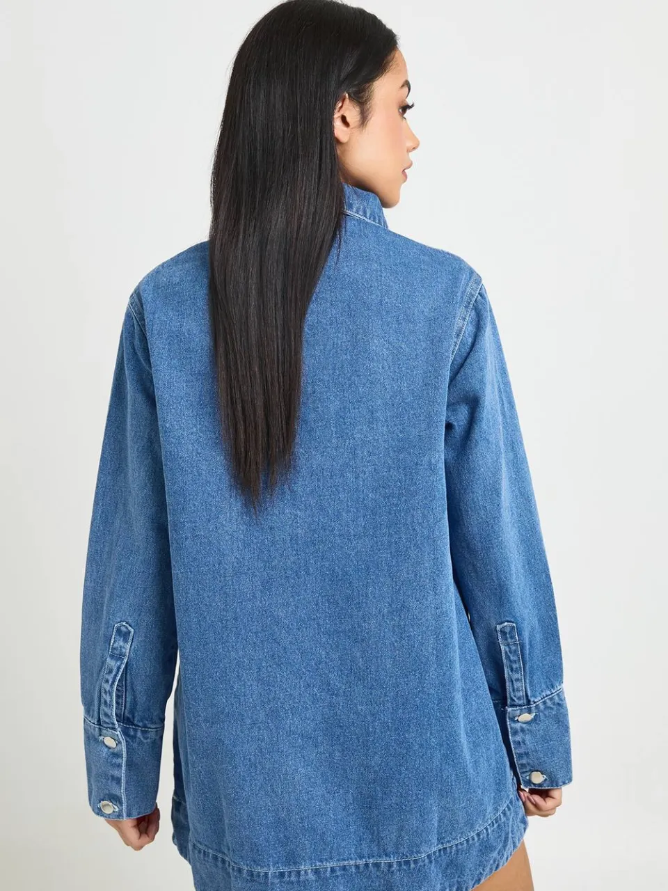 boohoo Dames Denim Jurk Met Lange Mouwen, foto 2