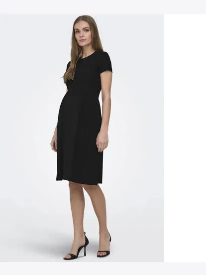 Only MATERNITY zwangerschaps midi jurk zwart, foto 3