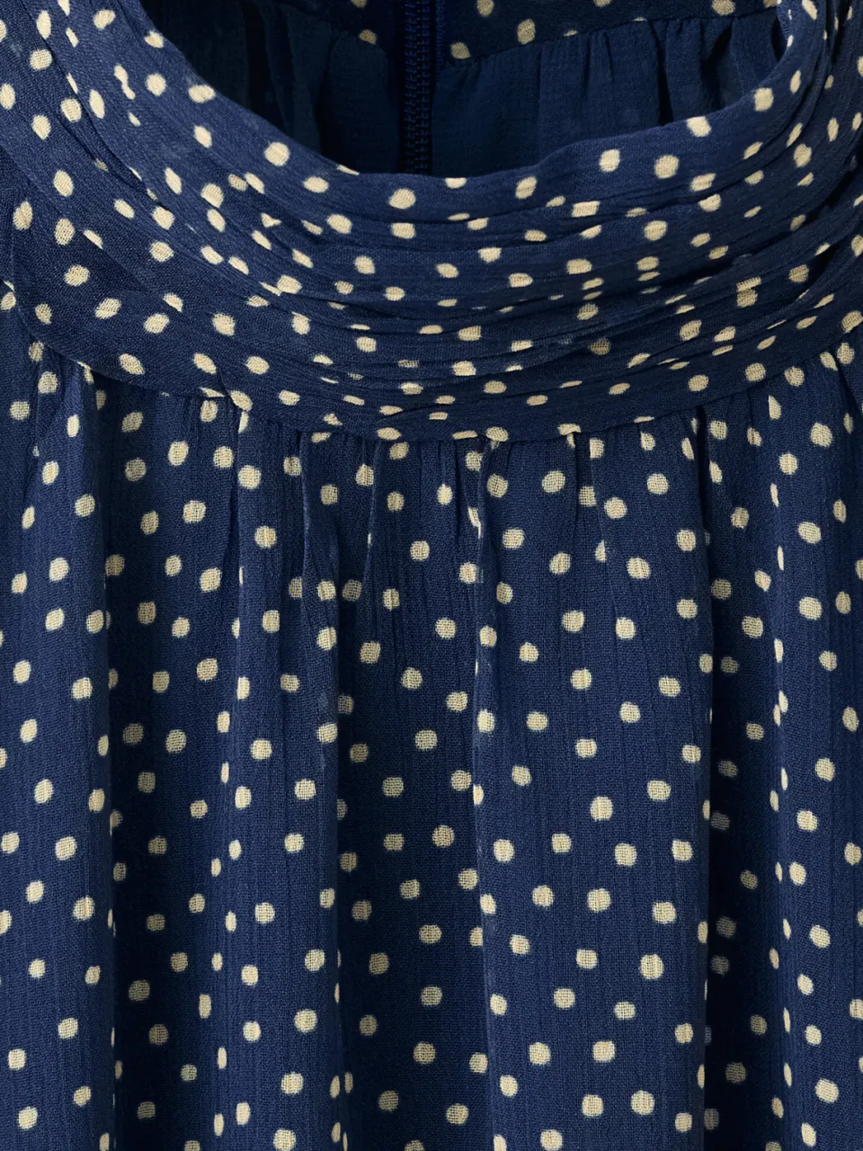 Mango midi halter zomerjurk met stippen - blauw, foto 4
