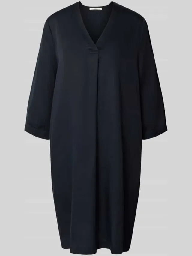 LANIUS Knielange tuniekjurk van lyocell marineblauw, foto 2