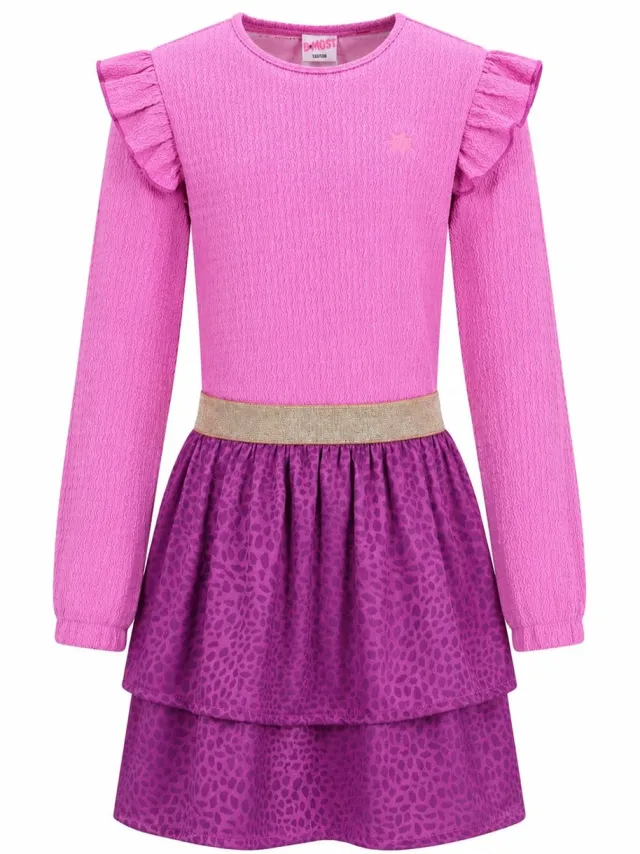 B.Nosy Y607-5858 Jurk meisjes paars-152 Catt Orchid