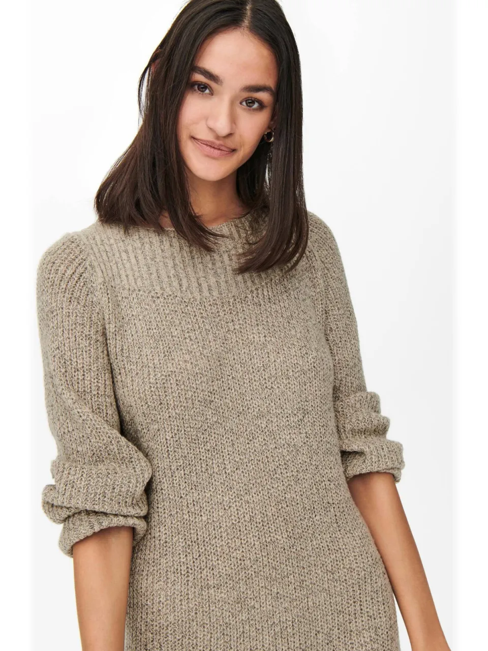 JDY gebreide jurk JDYWHITNEY beige, foto 7