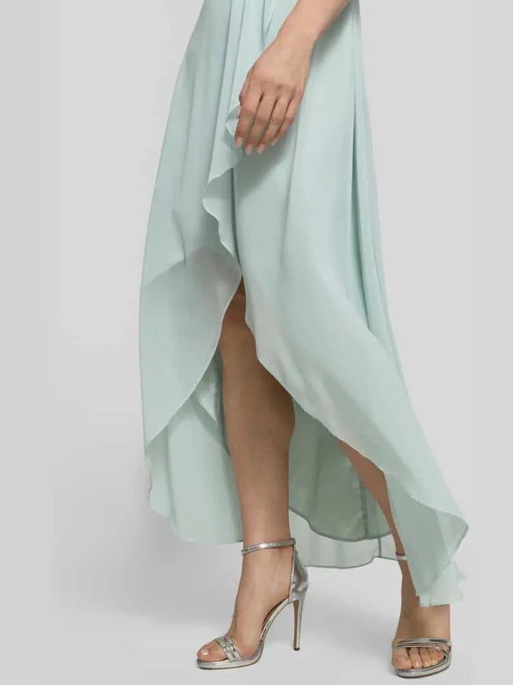 Jake*s Cocktail midi-jurk van chiffon met diepe V-hals lindegroen, foto 5
