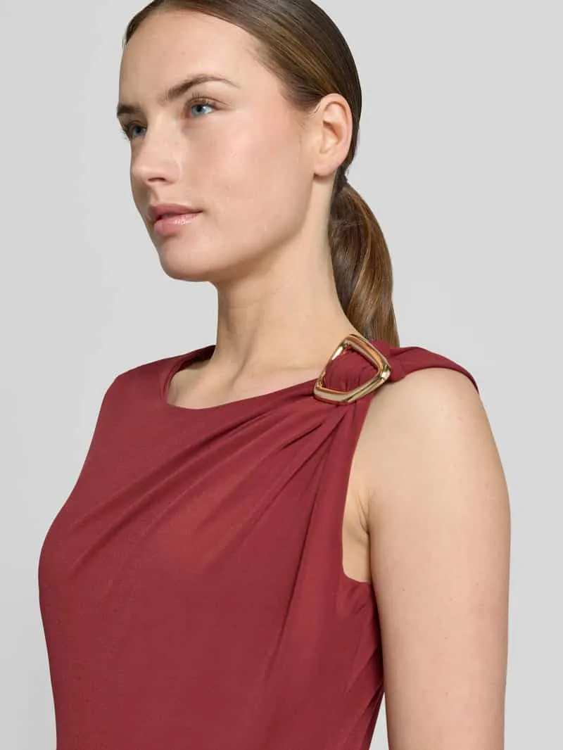 Christian Berg Woman Selection midi-jurk met schouder-applicatie bordeaux, foto 3
