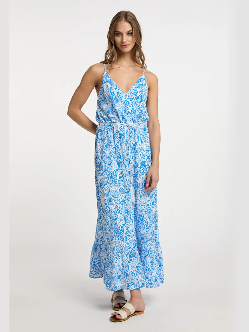 IZIA Jurk Dames blauw wit