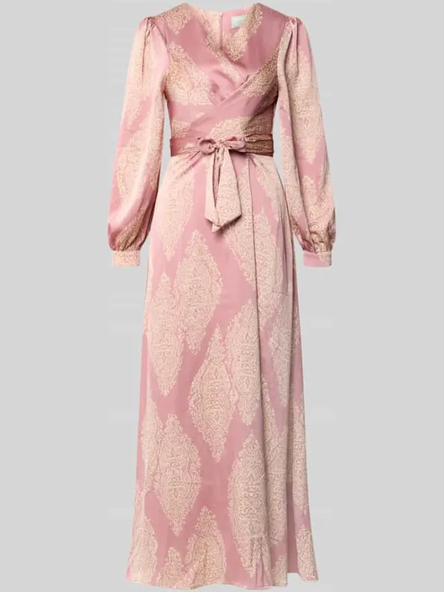 NEO NOIR regular fit avondjurk met all-over paisleyprint model 'Bretti' roze, foto 2