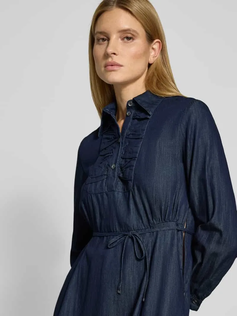 LUISA CERANO Midi-jurk met strikceintuur jeansblauw, foto 4