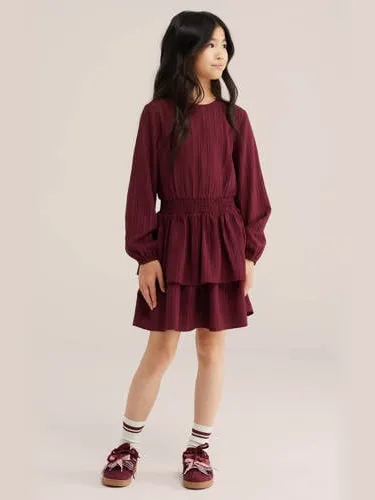 WE Fashion korte jurk donkerrood, foto 3