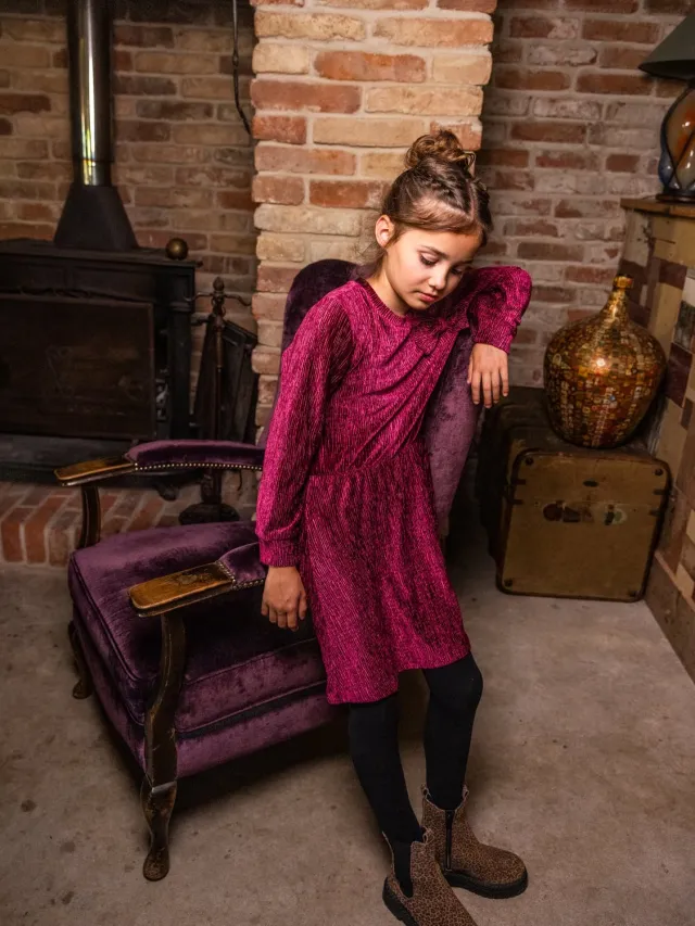 LOOXS REVOLUTION LOOXS Little Meisjes jurk - Maat 116 in de kleur rood van 93% Polyester 7% Spandex - 2633-7870-279