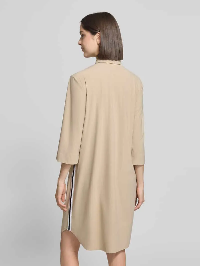 White Label Kniellange overhemdjurk met 3/4-mouw taupe, foto 3