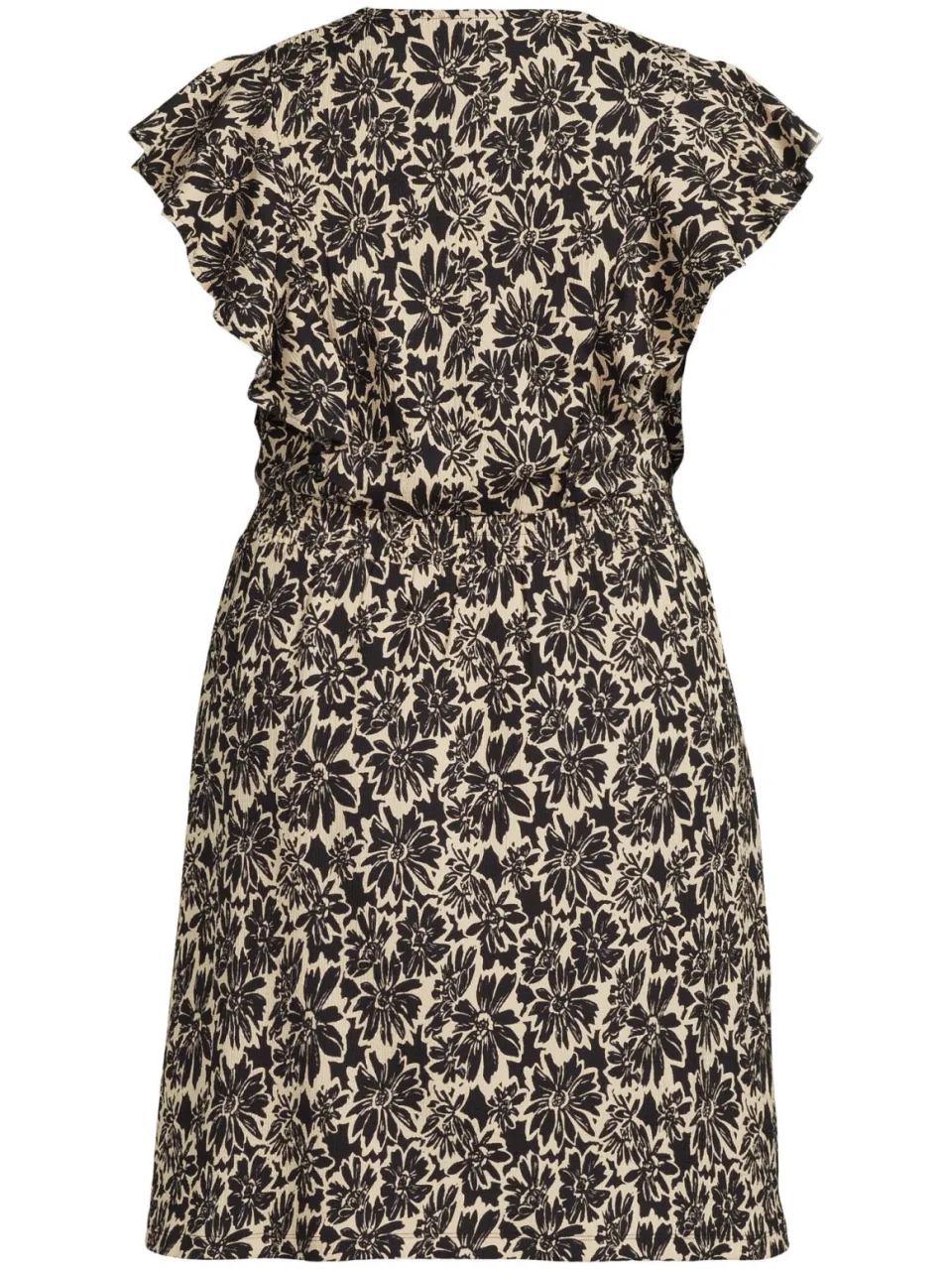 GREAT LOOKS crinkle jurk met bloemenprint off-white/zwart, foto 3