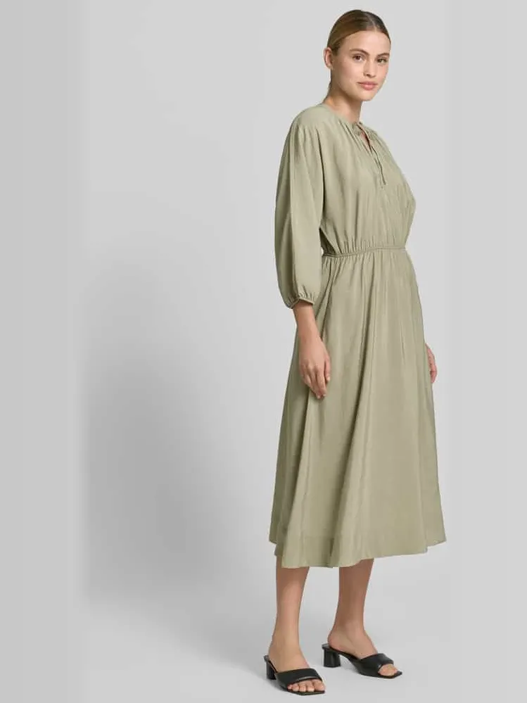 Opus Midi-jurk met steekzakken model 'Worty' lichtgroen, foto 3
