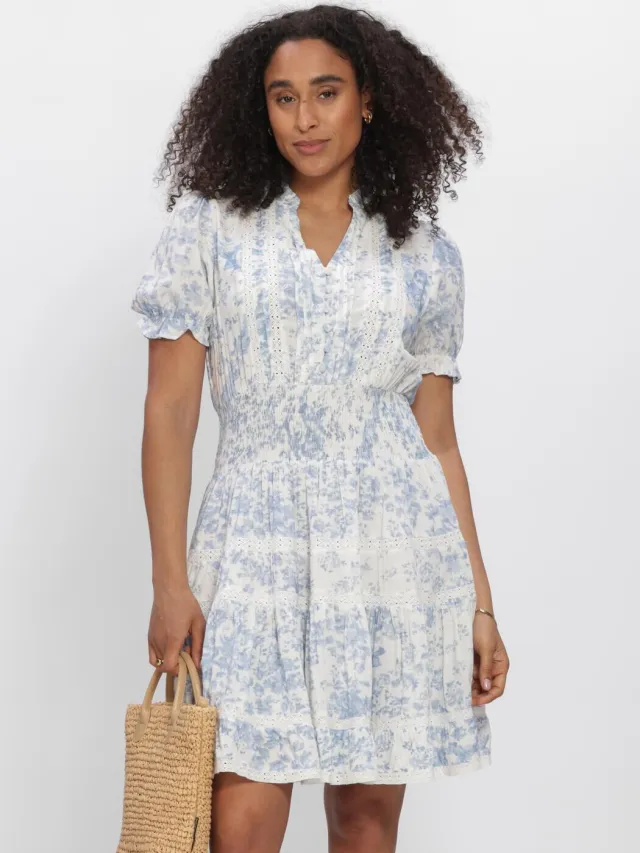 Neo Noir Dames Jurken Constance Porcelain Dress - Gebroken Wit