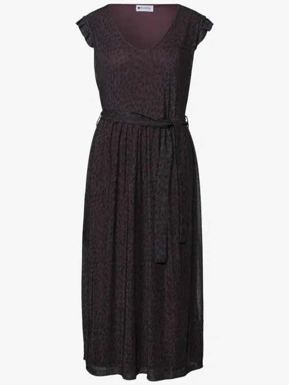 Street One Midi-jurk van mesh met print rood, foto 2