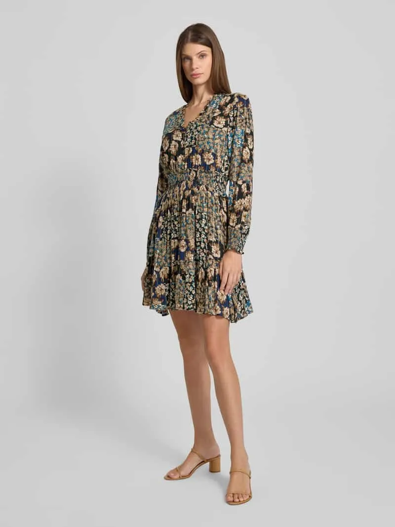 Apricot Mini-jurk met V-hals petrol, foto 3
