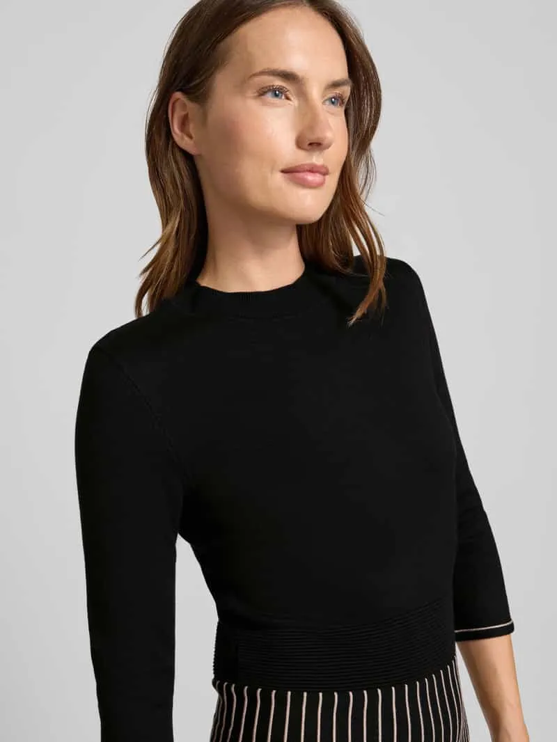 Christian Berg Woman Selection Knielange jurk van viscosemix in gebreide look zwart, foto 4