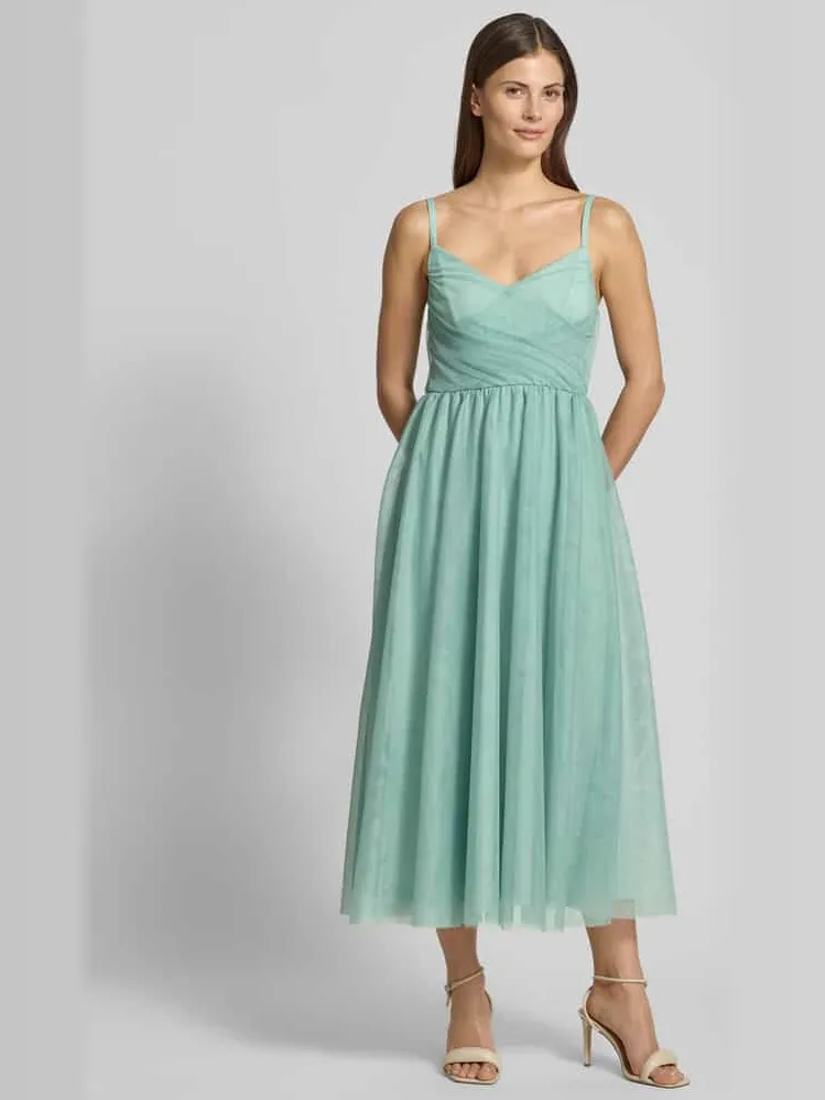 GUIDO MARIA KRETSCHMER WOMAN Cocktailjurk van tule Model 'Penelope' - GMK for Bridgerton Mintgroen
