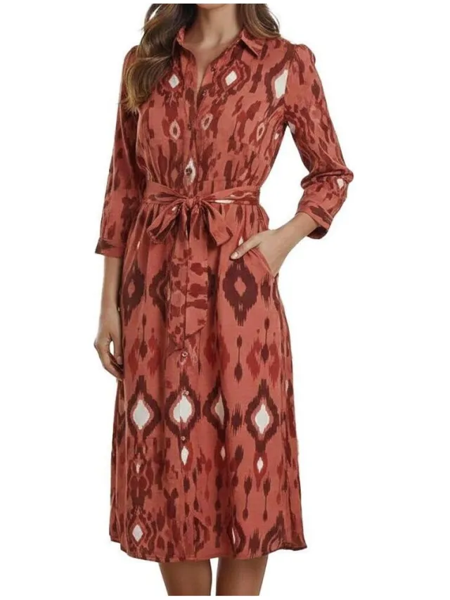 Vero Moda Midi-jurken Vero Moda Mille 3/4 Roze