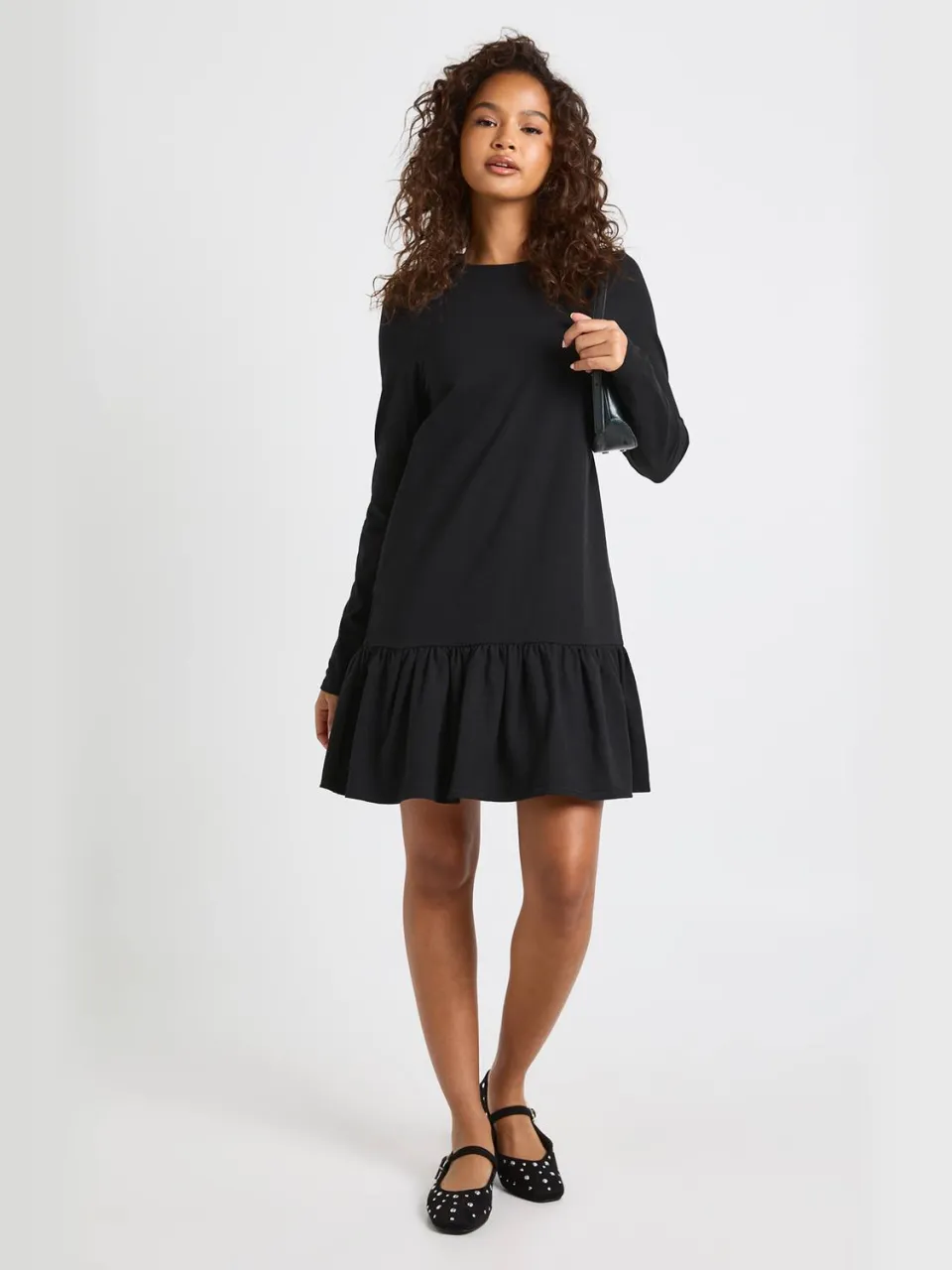 boohoo Dames Lange Mouwen Drop Zoom Smock Jurk zwart, foto 2