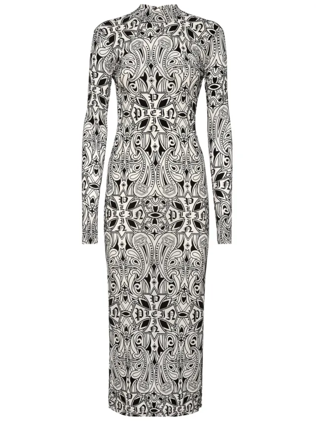 Philipp Plein Lange Jurk Gothic Plein nude, foto 2