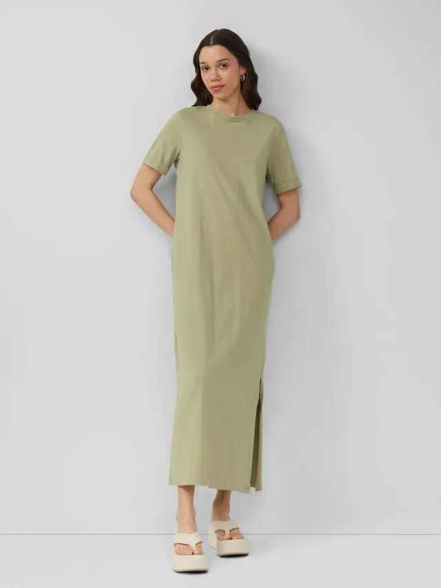 Q/S designed by Dames jurk - Vrouwen - Groen - katoen